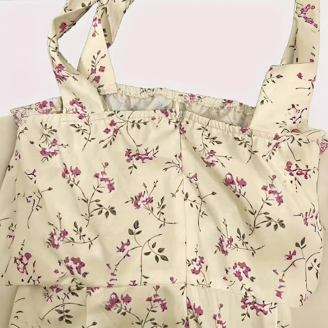 Damen verspieltes Mini-Kleid mit Rüschendetails und Schleifen R&B
