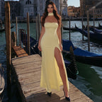 Damen Elegantes, figurbetontes Abendkleid mit asymmetrischem Halterdesign R&B