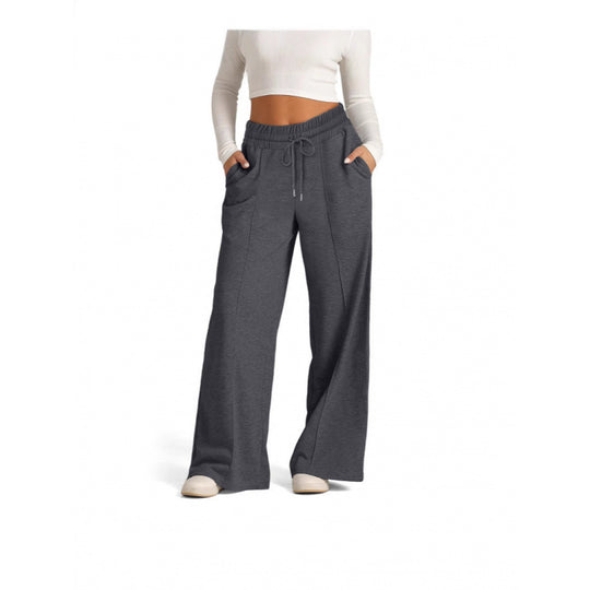 Damen breite Jogginghose mit elastischem Bund und seitlichen Eingrifftaschen R&B