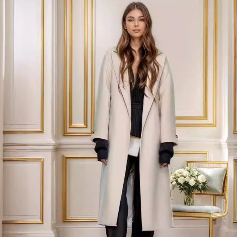 Damen eleganter Duster-Mantel mit geräumigen Taschen und modernem Schnitt R&B
