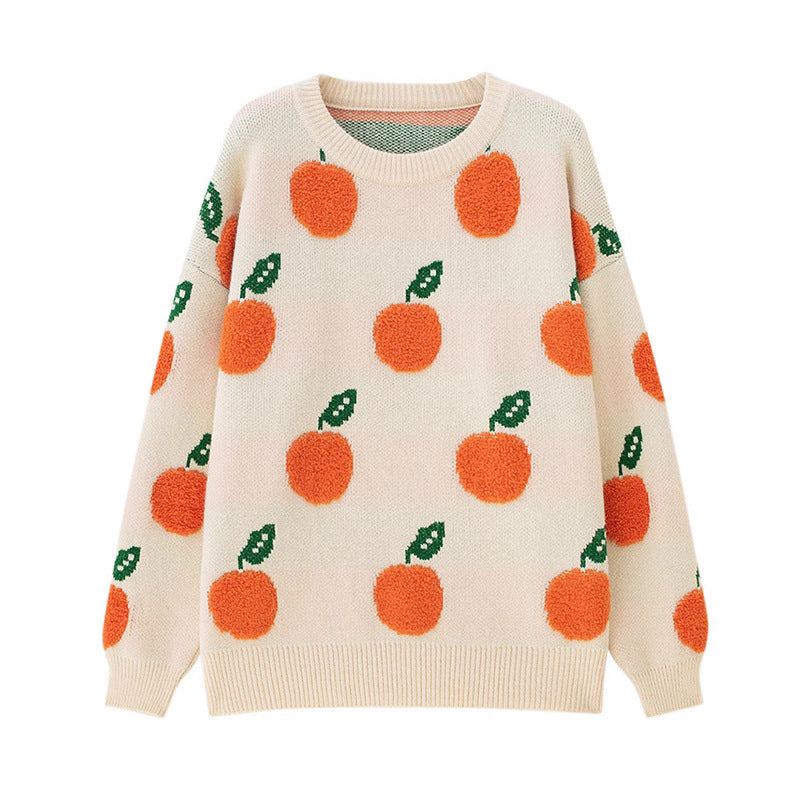 Damen Strickpullover mit verspieltem Obstdesign R&B