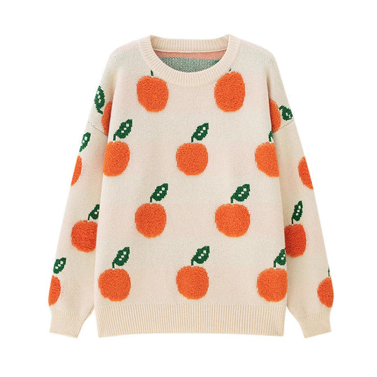 Damen Strickpullover mit verspieltem Obstdesign R&B