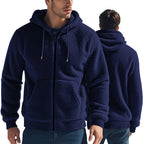 Herren kuschelige Fleecejacke mit Kapuze R&B