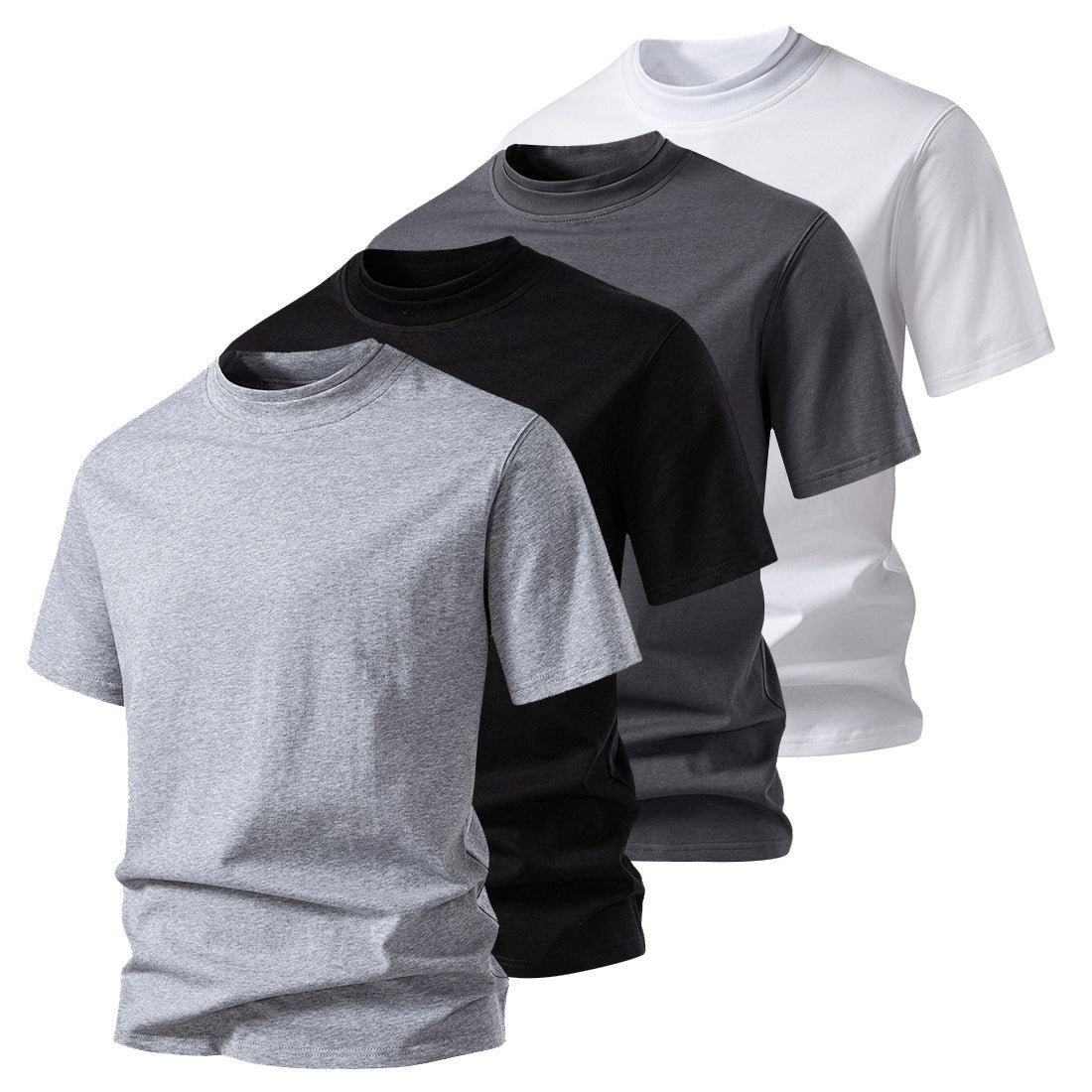 Herren Rundhalsshirt aus hochwertiger Baumwolle mit minimalistischem Design