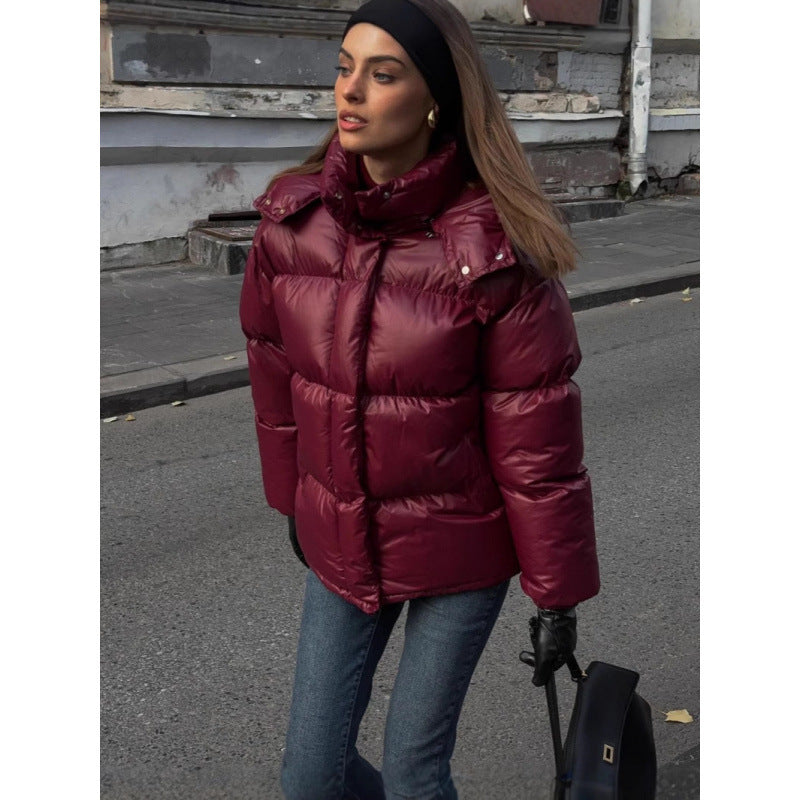 Damen Steppjacke mit glänzender Oberflächenstruktur R&B
