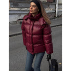 Damen Steppjacke mit glänzender Oberflächenstruktur R&B