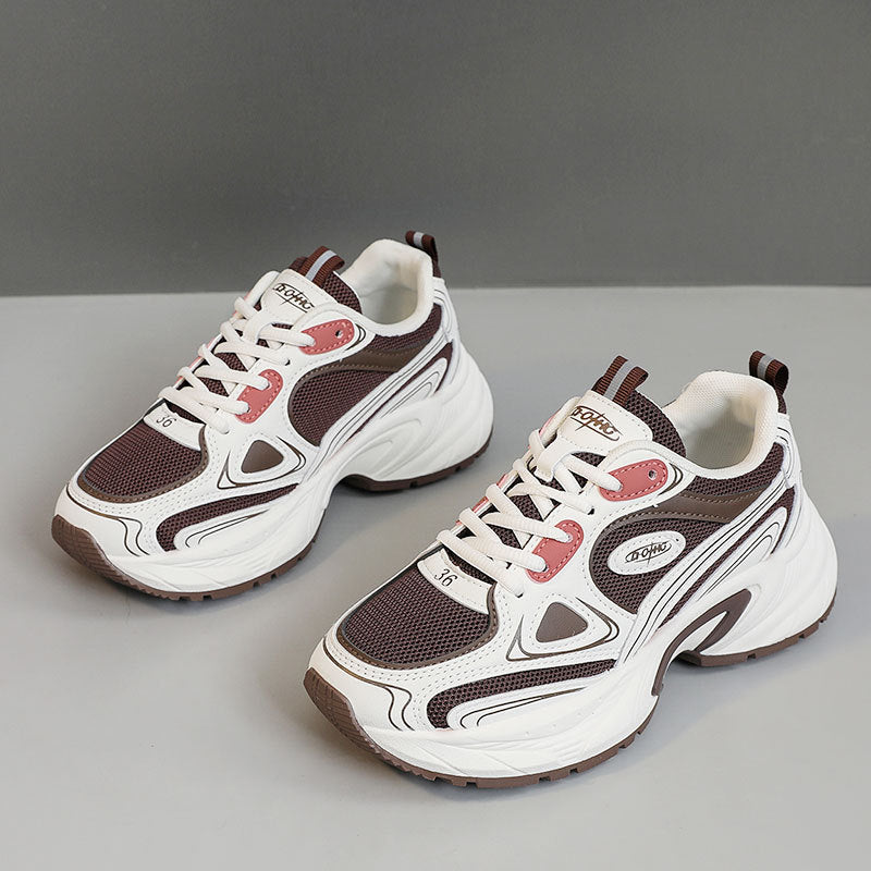 Damen Sportliche Sneakers mit atmungsaktiver Mesh-Oberfläche und gepolsterter Sohle R&B