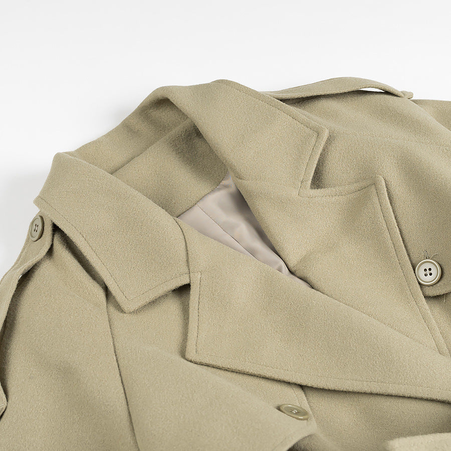 Damen Trenchcoat mit doppelter Knopfleiste und praktischem Gürtel R&B