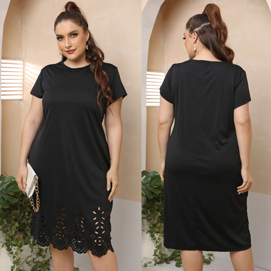 Damen elegantes Cut-Out Sommerkleid R&B