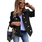 Damen Modischer JACKET mit goldfarbenen Knöpfen und lässigem Schnitt R&B