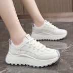 Damen Sportliche Chunky Sneaker mit dämpfendem Sohlenprofil und atmungsaktiver Obermaterialstruktur R&B