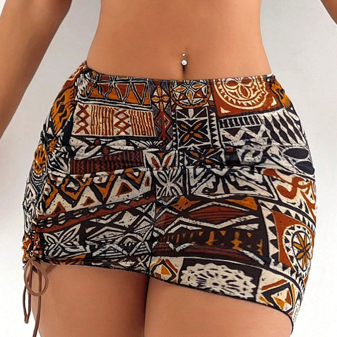 Damen Bikini-Set mit verstellbarem Oberteil und hoch taillierter Short R&B