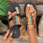 Damen Komfortable Riemen-Sandalen mit stylischem Ethno-Design R&B
