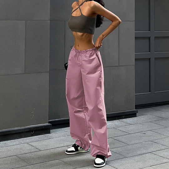 Damen elegante Sporthose mit verstellbarem Bund und lässigem Schnitt R&B