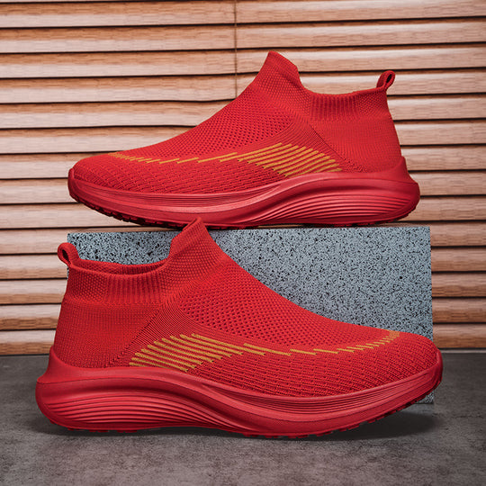 Herren nan sockenähnliche Strick-Sneaker mit nahtlosem Obermaterial und stoßdämpfender Sohle R&B