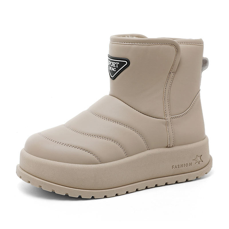 Damen warme Winterstiefel mit kuscheligem Innenfutter und robustem Profil R&B