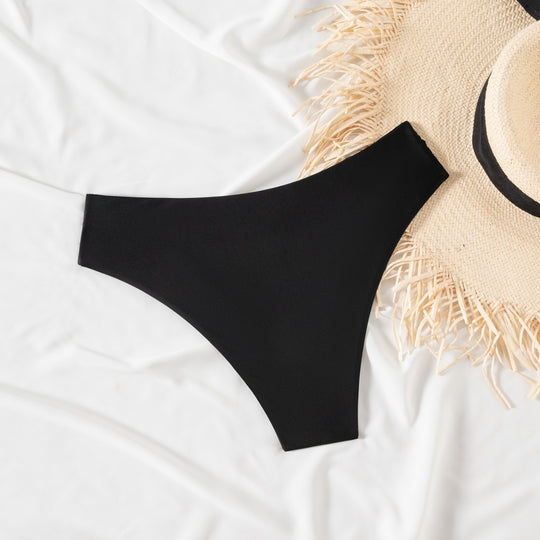 Damen Hochtaillierte Bikinihose mit eleganten Raffungselementen R&B