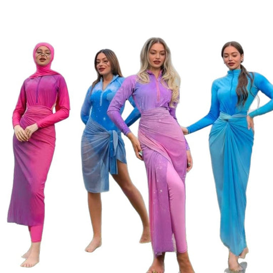 Damen Modischer Schwimmanzug mit Hijab R&B