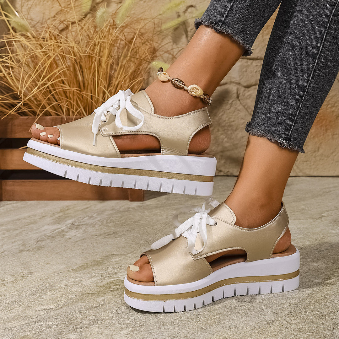 Damen modische Sandaletten mit offenen Zehen und frischem Design R&B