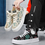 Damen Modische Sneakers mit hochwertiger Canvas-Oberfläche und strapazierfähiger Gummisohle R&B