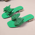 Damen Slippers mit modischem Schleifendesign und transparentem Riemen R&B