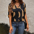 Damen Bluse mit modischem Grafikdruck und lockerer Passform R&B