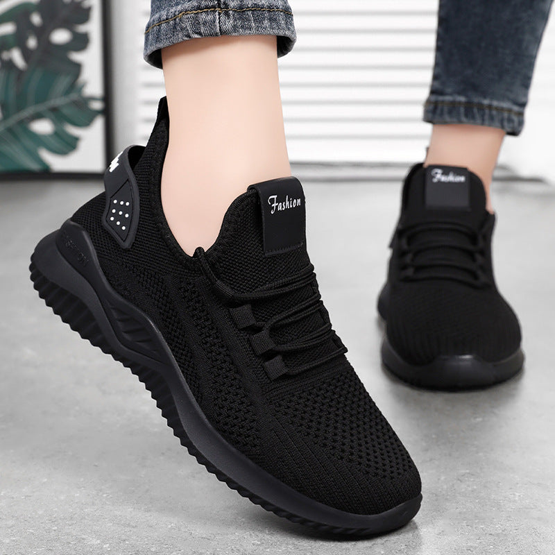 Damen Sportliche Hochleistungs-Sneaker mit atmungsaktivem Strick-Obermaterial und stoßdämpfender Sohle R&B