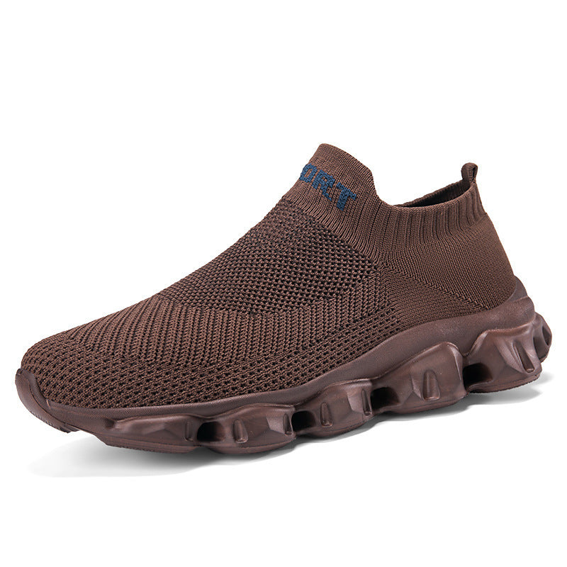 Damen Bequeme Strick-Sneaker mit elastischem Bund R&B