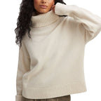 Damen feiner Rollkragenpullover aus weichem Strick R&B