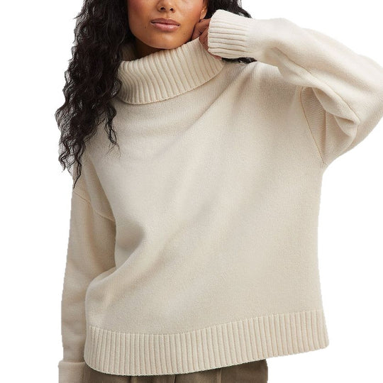 Damen feiner Rollkragenpullover aus weichem Strick R&B