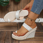 Damen Wedge-Sandalen mit atmungsaktivem Obermaterial und komfortablem Fußbett R&B