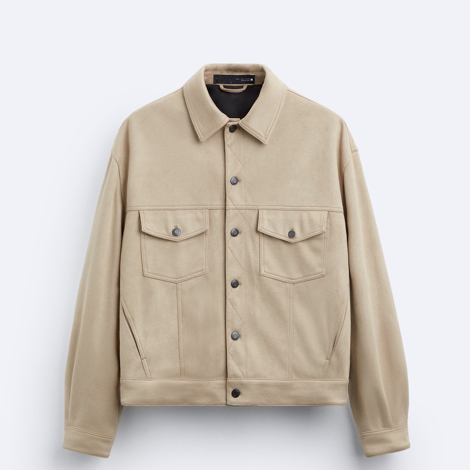 Herren lässige Wildlederjacke mit praktischen Brusttaschen und modernem Schnitt Hedi-Mode