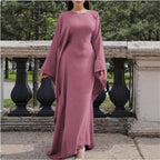 Damen Elegantes Maxikleid mit weiten Ärmeln und lockerem Schnitt R&B