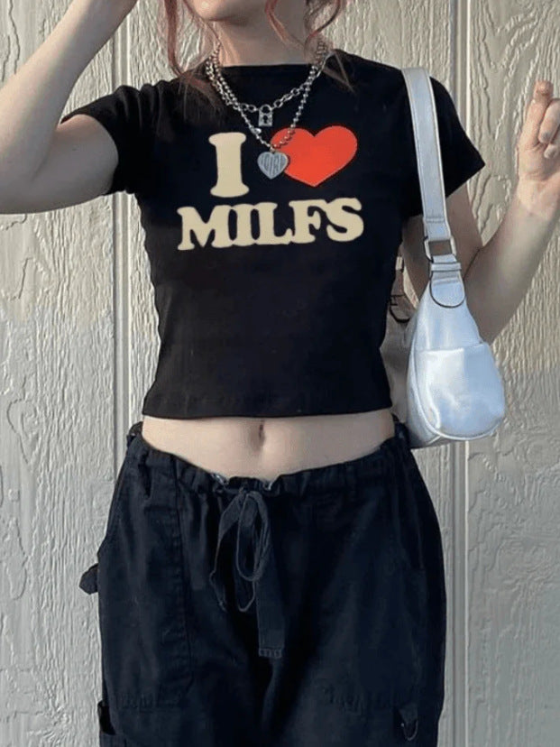 Damen Crop-Top mit floralem Grafikdruck und figurbetontem Schnitt R&B
