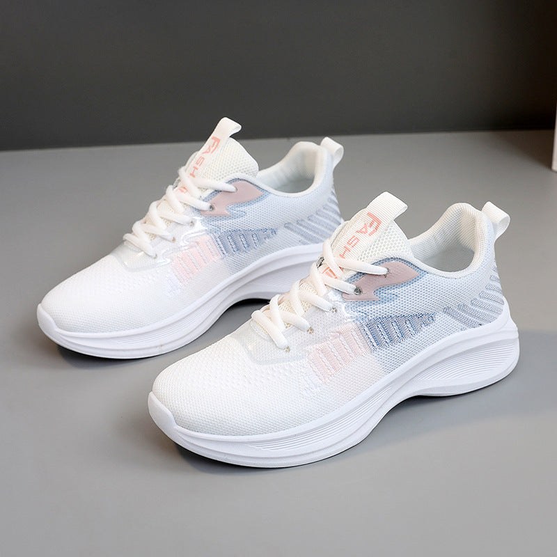 Damen sportliche Laufschuhe mit atmungsaktiver Netzoberfläche und dämpfender Sohle R&B