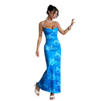 Damen Figuroptimiertes Maxikleid mit floralem Design R&B