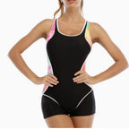 Damen Sportlicher Schwimmanzug mit Shorty-Schnitt R&B