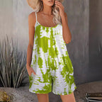 Damen Sommerlicher Jumpsuit mit verstellbaren Trägern und praktischen Taschen R&B