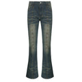 Damen Flared Jeans mit dekorativen Knopfdetails und herausragendem Denim-Finish R&B