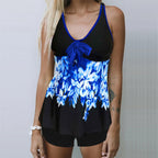Damen Tankini-Oberteil mit verspieltem Floral-Design und sportlichem Schnitt R&B