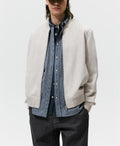 Herren Casual Elegante Sweatjacke mit Rundhalsausschnitt und seitlichen Eingrifftaschen Hedi-Mode