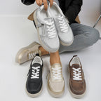 Damen Sportliche Sneaker mit glänzendem Obermaterial und praktischem Reißverschluss R&B