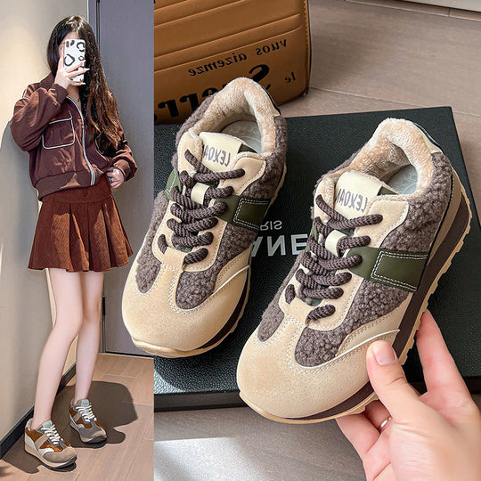 Damen Sneakers mit kuscheligem Futter und sportlichem Design R&B