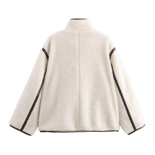 Damen fleecegefütterte Übergangsjacke mit hohem Kragen und praktischen Taschen R&B