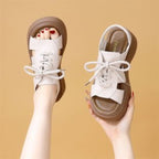 Damen Sportliche Sandalen mit modischem Schnür-Design und komfortabler Sohle R&B
