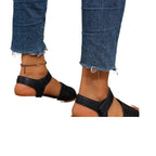 Damen komfortable Keil-Sandalen mit perforiertem Obermaterial R&B