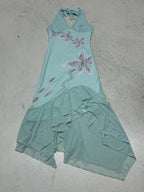 Damen Elegantes Maxikleid mit floralem Design und asymmetrischem Saum R&B