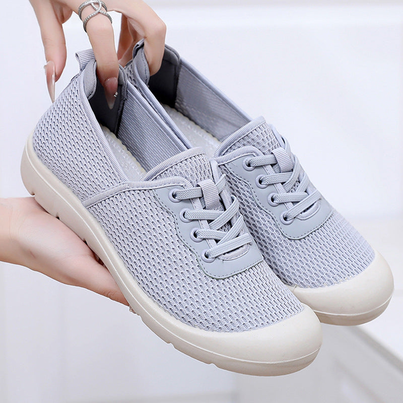 Damen Atmungsaktive Freizeit-Sneaker mit flexibler Sohle und elastischem Schnürsystem R&B