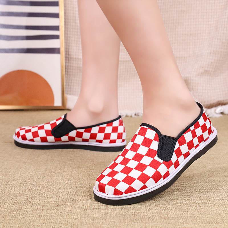 Damen Slip-On Sneaker mit Karomuster R&B
