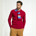 Herren hochwertiger V-Ausschnitt Pullover aus weichem Strickmaterial R&B